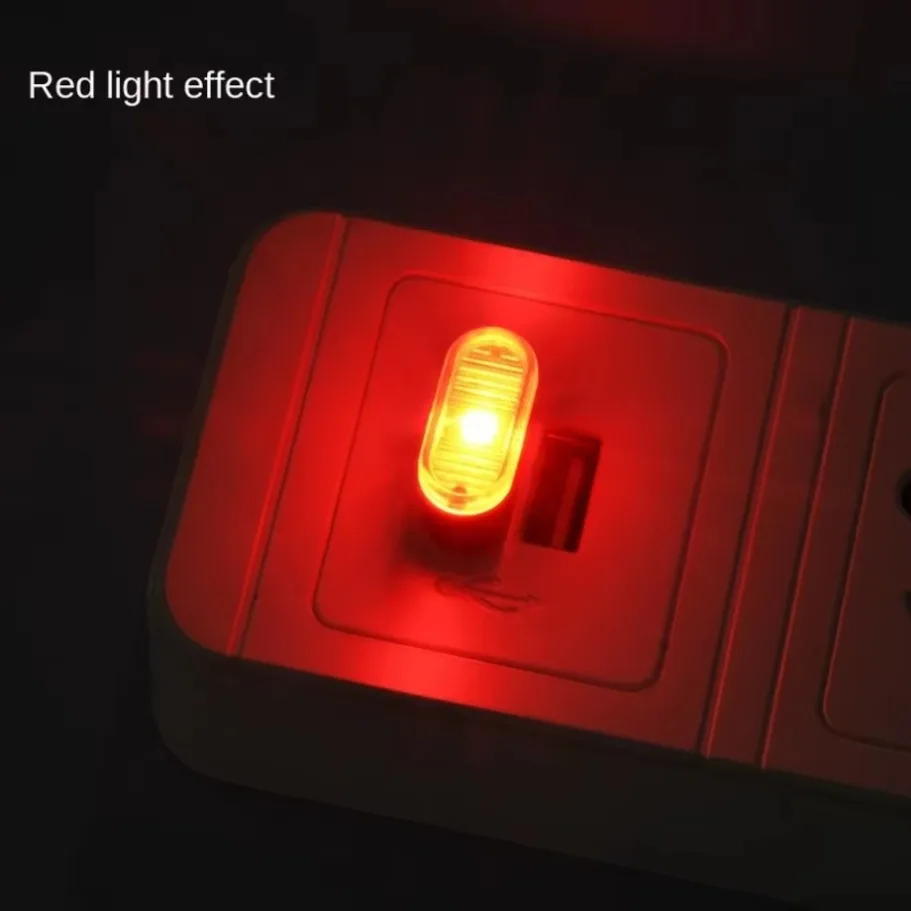 Mini luce ambientale a LED USB, lampada al neon per interni auto, illuminazione di emergenza, luce notturna, plug and play per PC portatile, luce USB portatile