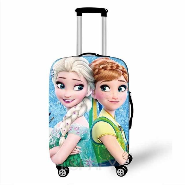 Funda protectora elástica para maleta con dibujos animados de Disney, Frozen, Elsa, Anna, funda protectora antipolvo para bolsa de viaje