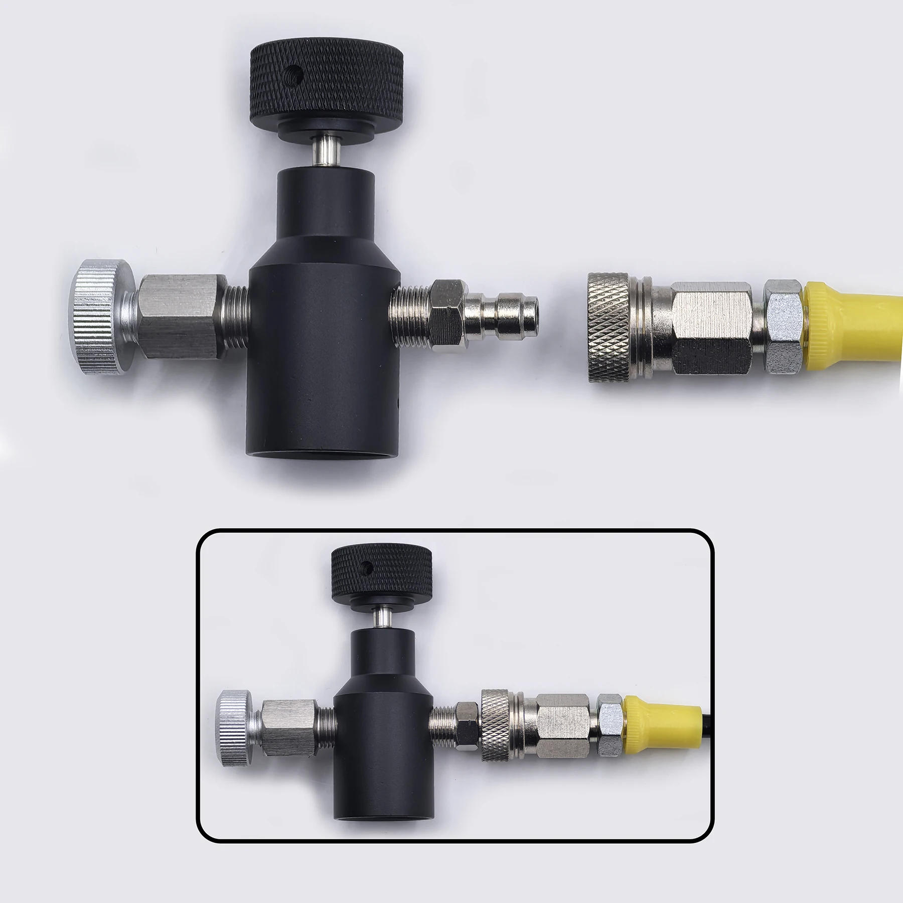 Soda Water Accessories Cylinder CO2 Refill Station Adaptor With Hose On/Off Adapter W21.8-14 or G3/4 or CGA320 Connector