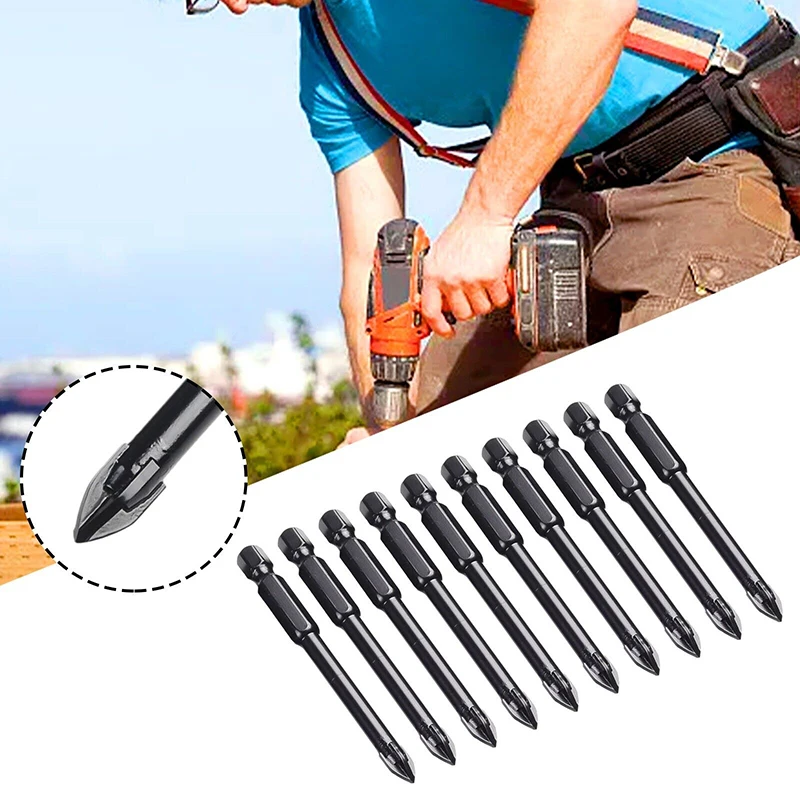 10 pçs 6mm diamante brocas buraco viu conjunto para telha concreto tijolo vidro cerâmica madeira metal brocas conjunto de ferramentas de perfuração