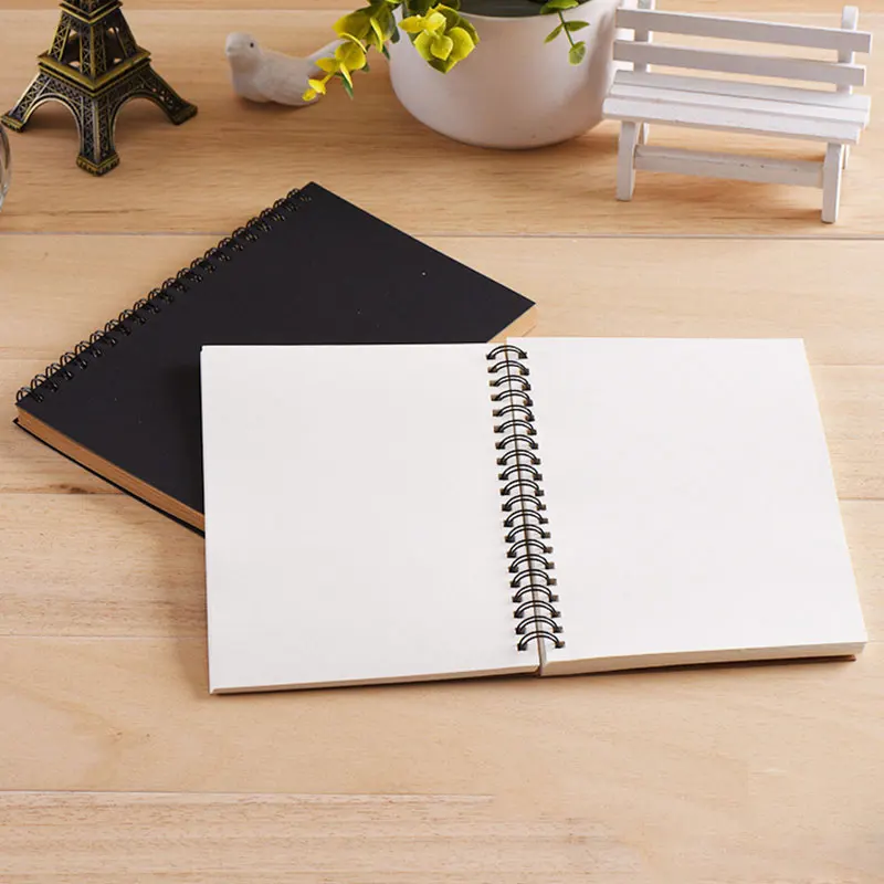 โน้ตบุ๊คเปล่า A5 A6 Spiral Sketchbook Graffiti โน้ตบุ๊คไดอารี่ Jouranl อุปกรณ์โรงเรียน 50 แผ่น Kawaii เกาหลีเครื่องเขียน