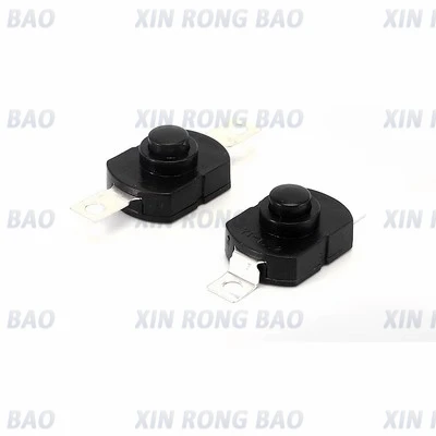 10 unids/lote 18*12MM interruptor de linterna 1.5A 250VAC interruptor de botón de bloqueo automático tipo parche 2P-ON-OFF interruptores pequeños KAN-28