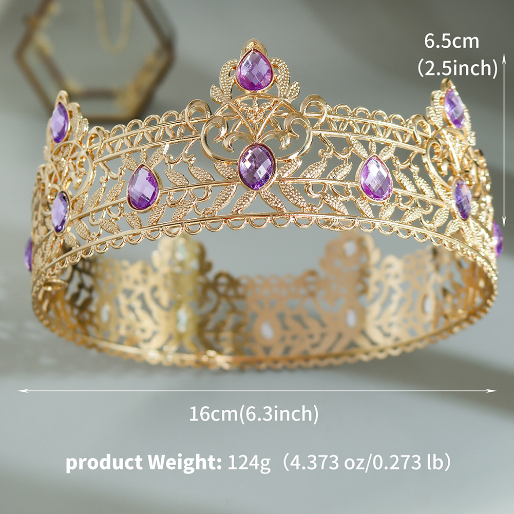 รอบงานแต่งงาน King Tiara Headpiece สําหรับผู้ชาย Rhinestone Royal Crown เครื่องประดับผมโอกาสสําคัญเครื่องประดับอุปกรณ์เสริม