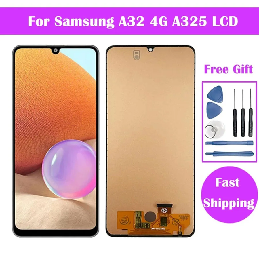 Incell สําหรับ Samsung Galaxy A32 4G LCD SM-A325F SM-A325M จอแสดงผลหน้าจอสัมผัสสําหรับ Samsung A32 5G จอแสดงผล SM-A326B
