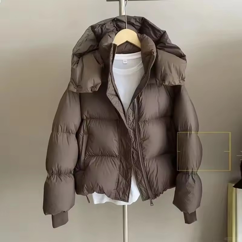 2025 Nieuwe Winter Puffer Jas Damesmode Capuchon Katoenen Overjas Vrouwelijke Losse Casual Warme Parka Bovenkleding