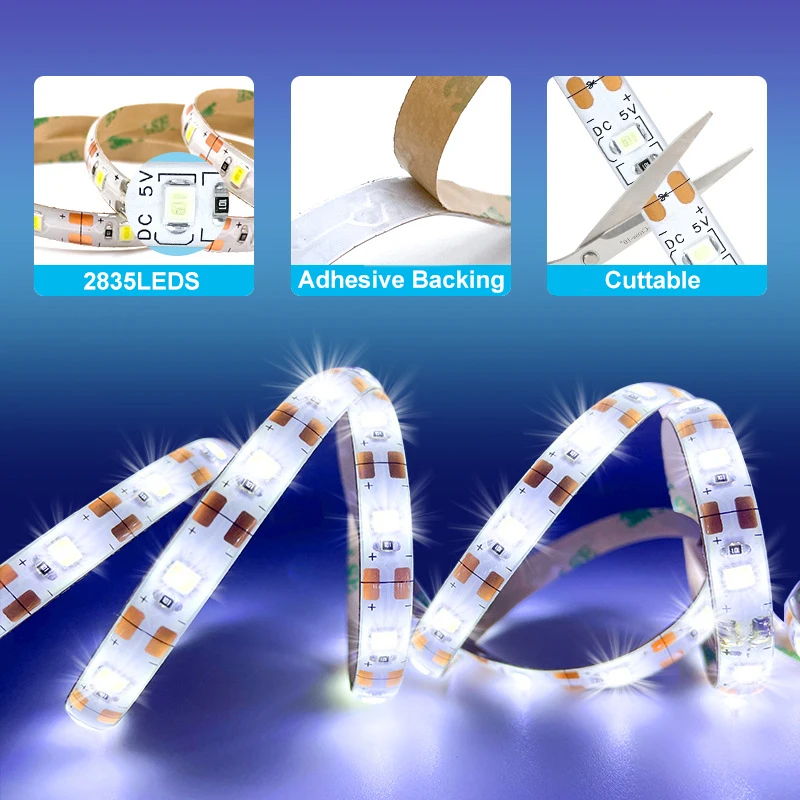 LED Motion Sensor Light LED Light Strip Cabinet Strip Lighting AAA Battery Waterproof for Kitchen Wardrobe Cabinet Pantry Closet