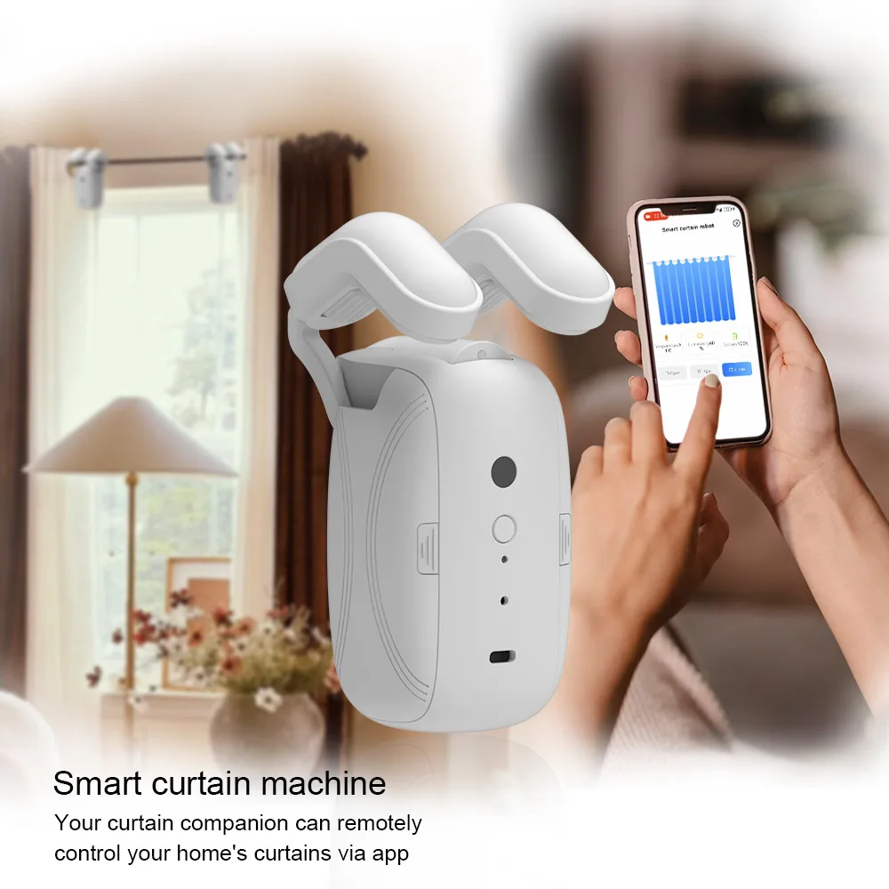 Robot de cortina automático para hogar inteligente, WiFi, Bluetooth, inteligencia eléctrica, empujador de cortina, Control por aplicación, voz de Alexa y Google