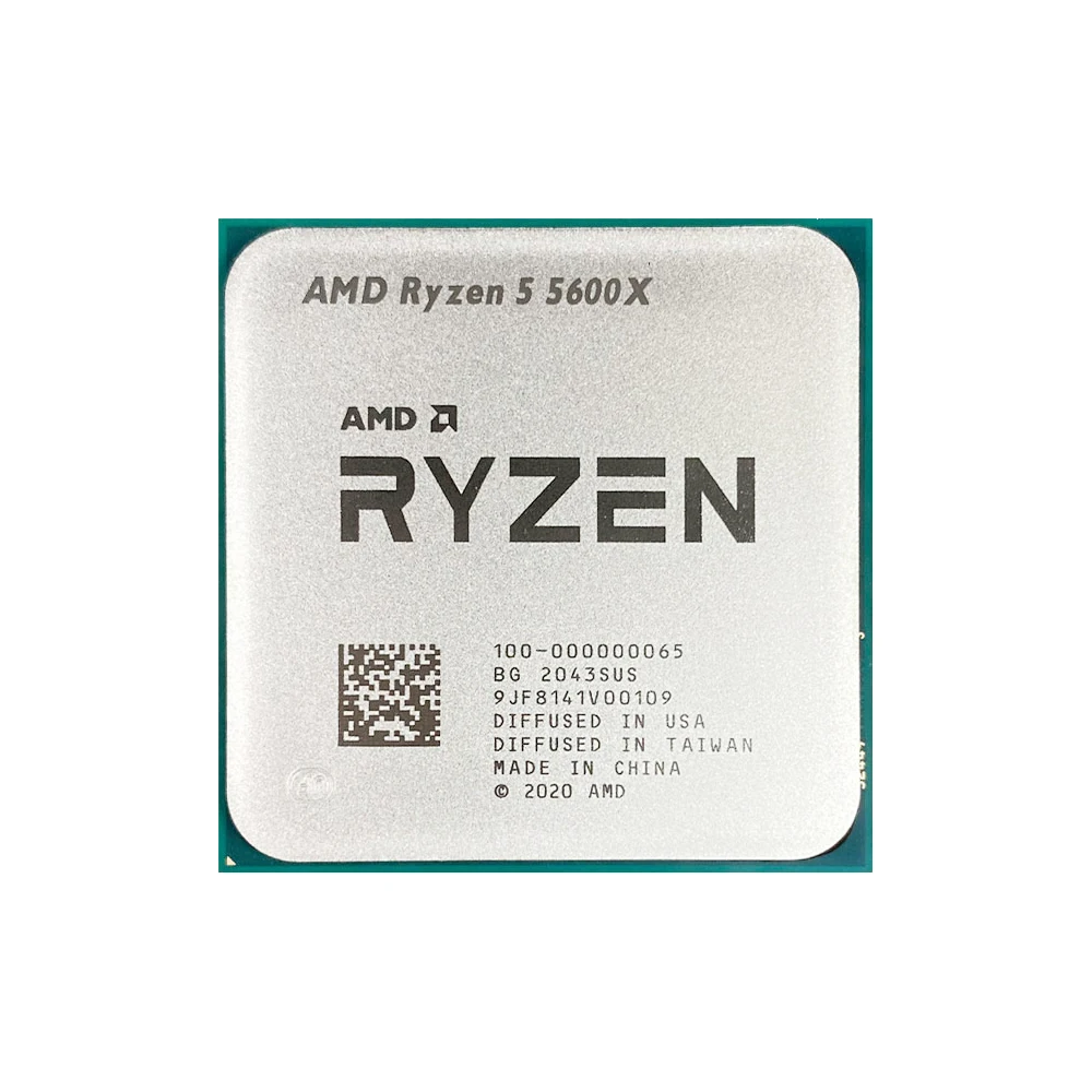Amd-ryzen 5 5600x cpu r5 5600x, 3.7 ghz, 6コア,12スレッド,7nm, 65w, l3 = 32m, 100-000000065,am4ソケット