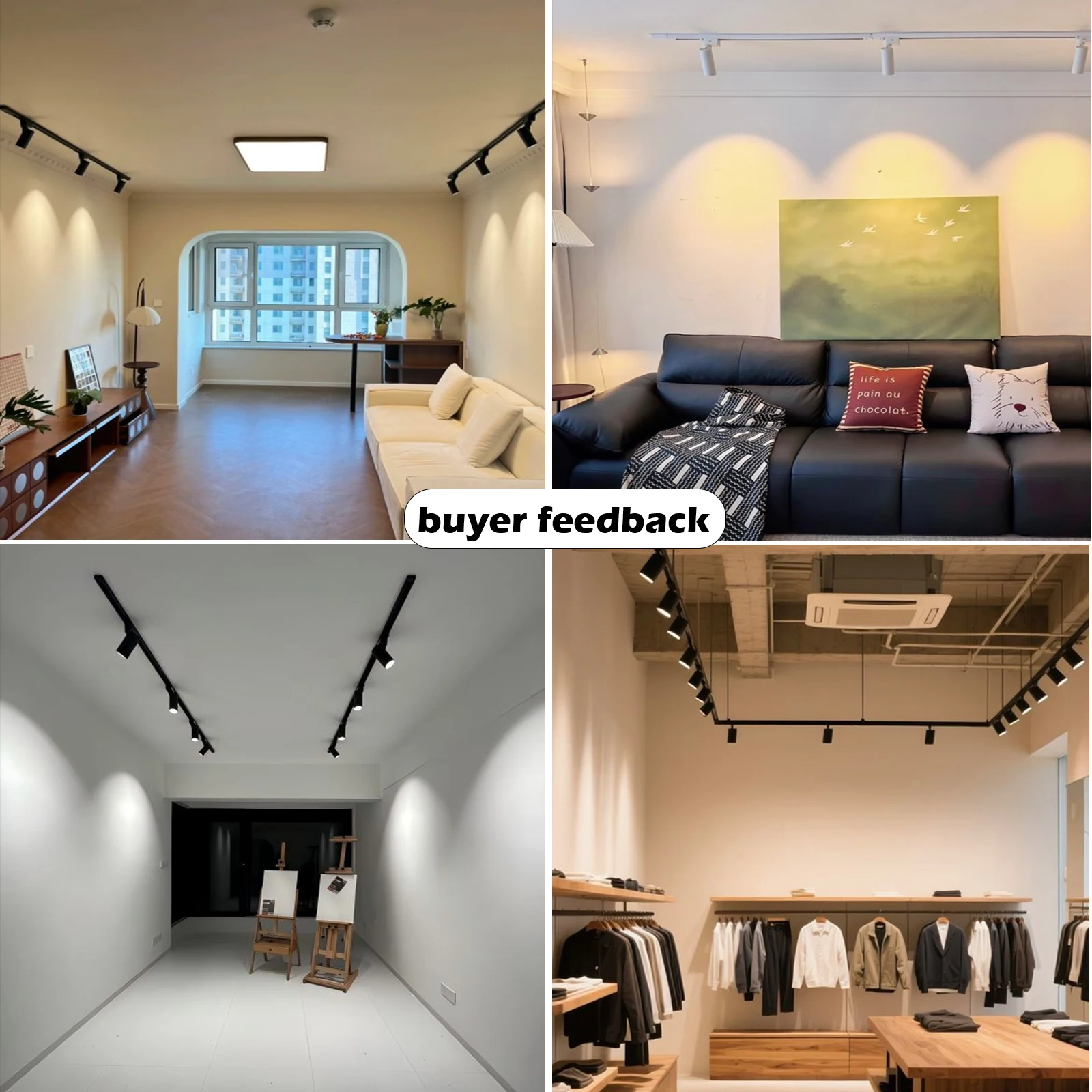 Juego de luces de pista LED, iluminación de riel, punto de techo, lámpara de pista Led, foco de luz de riel, foco de 220V para cocina, tienda, hogar