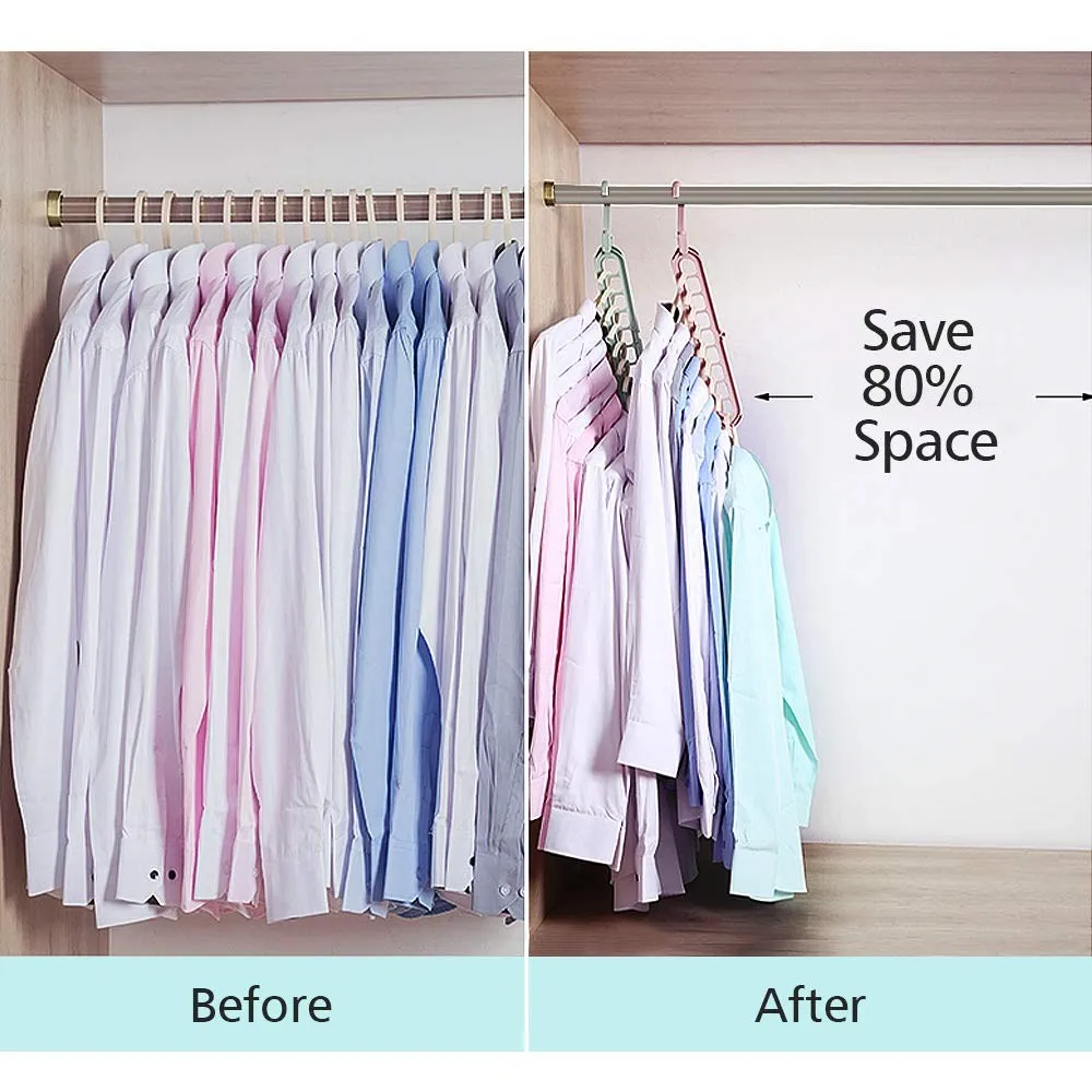 3 Magic Tiết Kiệm Không Gian Móc Treo Quần Áo Thông Minh Tủ Quần Áo Người Tổ Chức Cao Cấp Tủ Quần Áo Quần Áo Theo Tầng Móc Áo Sơ Mi Quần Áo