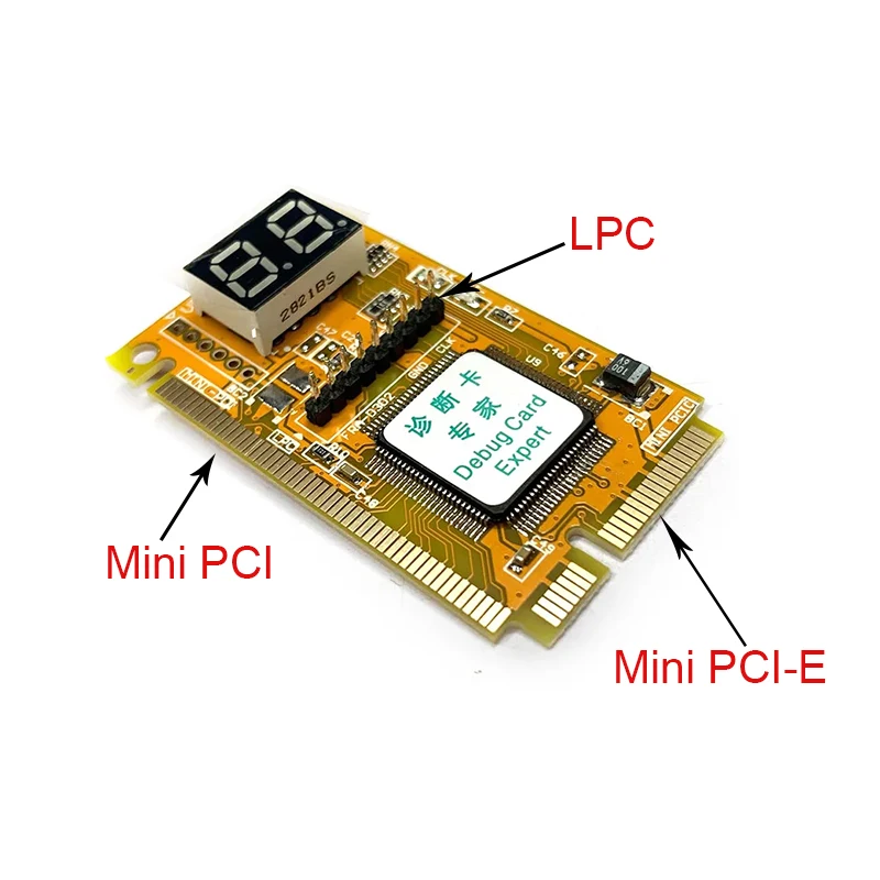 Mini PCI PCI-E Debug Card Expert Fault Diagnostic 2 หลักคอมพิวเตอร์แล็ปท็อปเมนบอร์ดโพสต์เครื่องทดสอบ PCI Express PC การ์ดวิเคราะห์