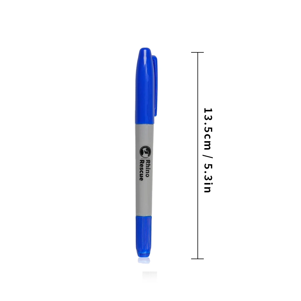 RHINO RESCUE Double Tip Marker Pen Fine and Broad Tip Twin Tip Pens For Outdoor Camping Home Signing and Marking (Pack of 10)