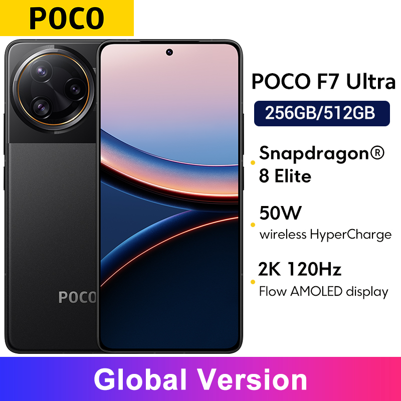 POCO F7 Ultra Global Version Snapdragon 8 Elite Mobile Platform 120W HyperChange 6.67" 50MP main camera WQHD+ Flow AMOLED