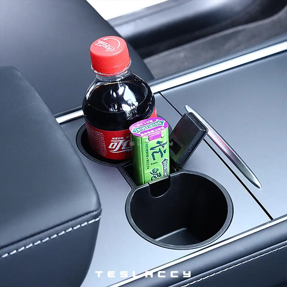 Portavasos de agua para Tesla Model Y 2020-2024, accesorios para consola central, posavasos antideslizantes, impermeables, no tóxicos, inodoros