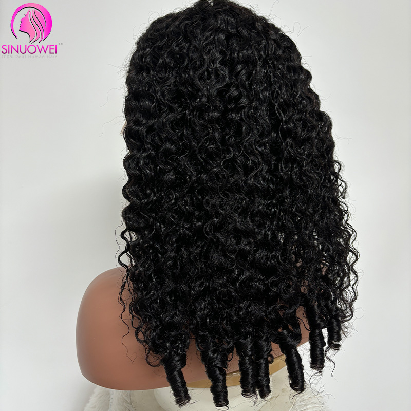 Parrucche frontali in pizzo trasparente 13x4 Parrucche vietnamite ricce d'acqua 13x6 Parrucca frontale in pizzo Parrucche piene di capelli umani ricci Pixie