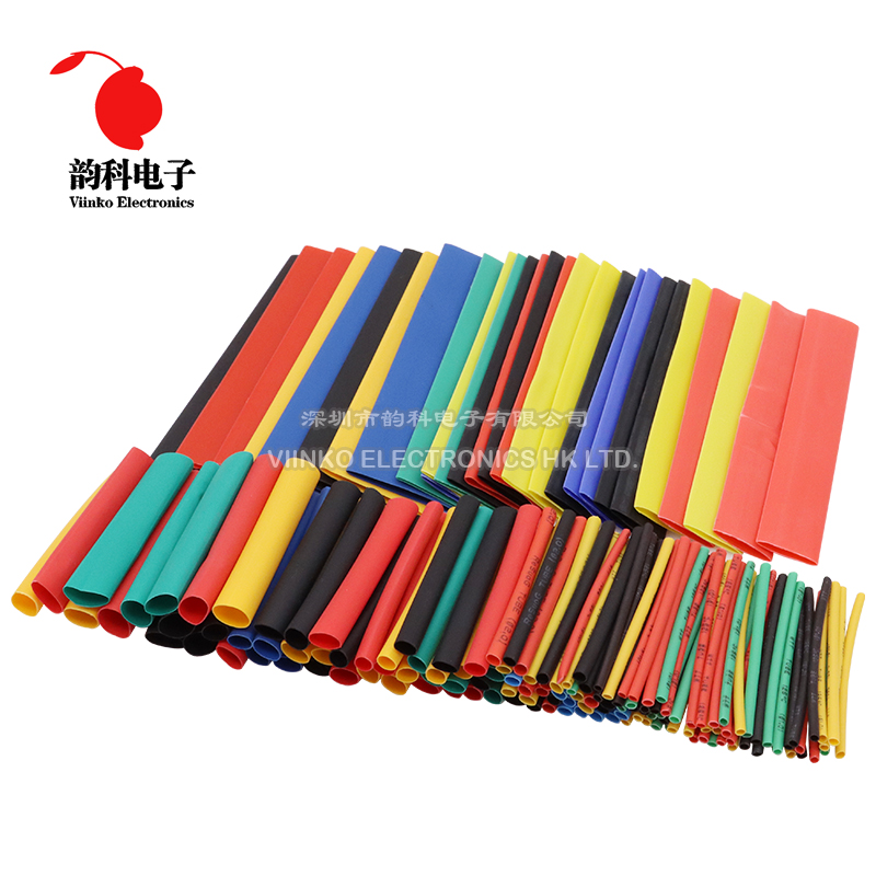 164 stücke Thermoresistant Schrumpf Schlauch Kit 2:1 Schrumpfen Schläuche Sortiert Pack Draht Kabel Verpackung Isolierung Sleeving