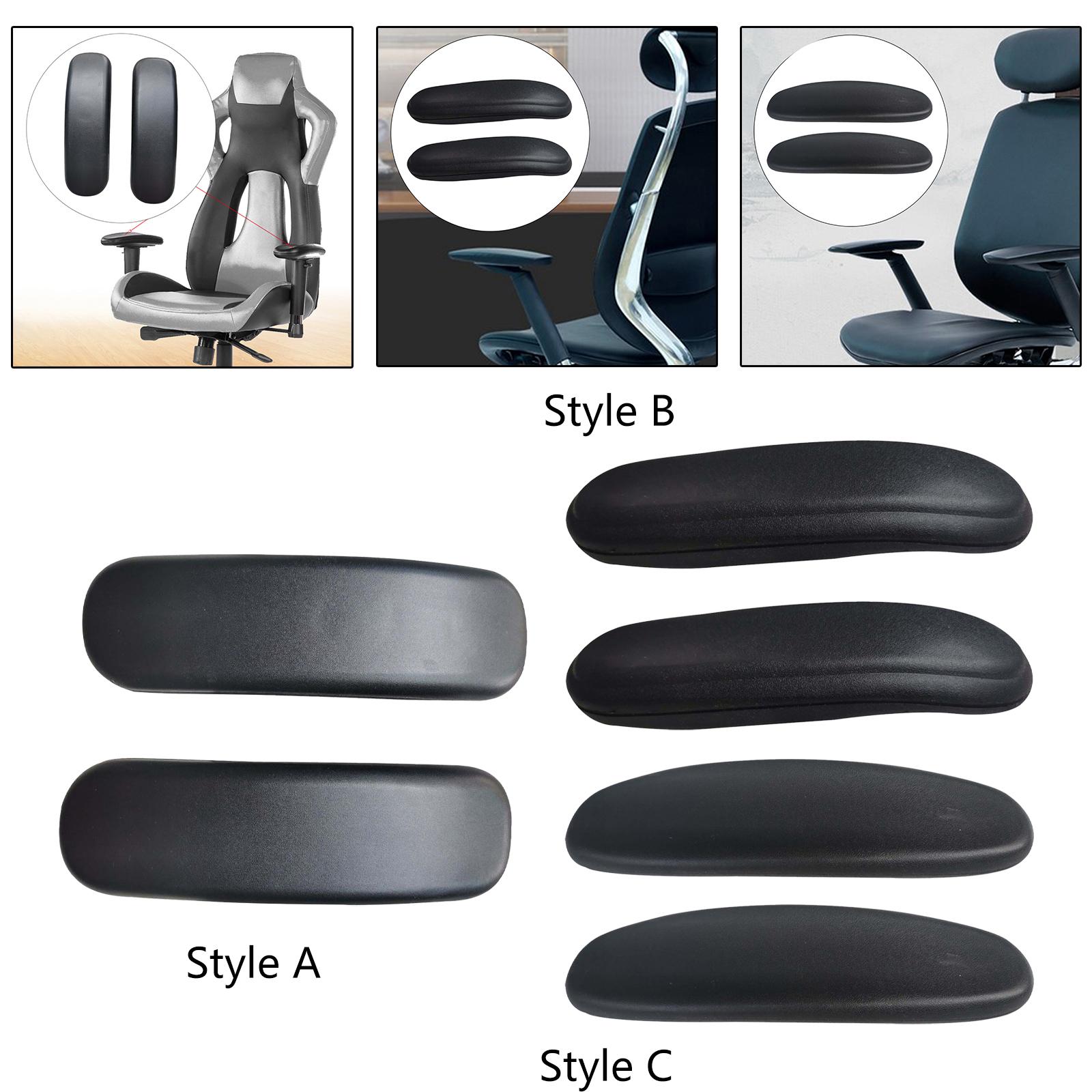 Con tornillo, 2 piezas, accesorios, fundas para brazos para sillas de oficina, cojines, almohadilla cómoda para reposabrazos, reposabrazos de repuesto para silla de juegos