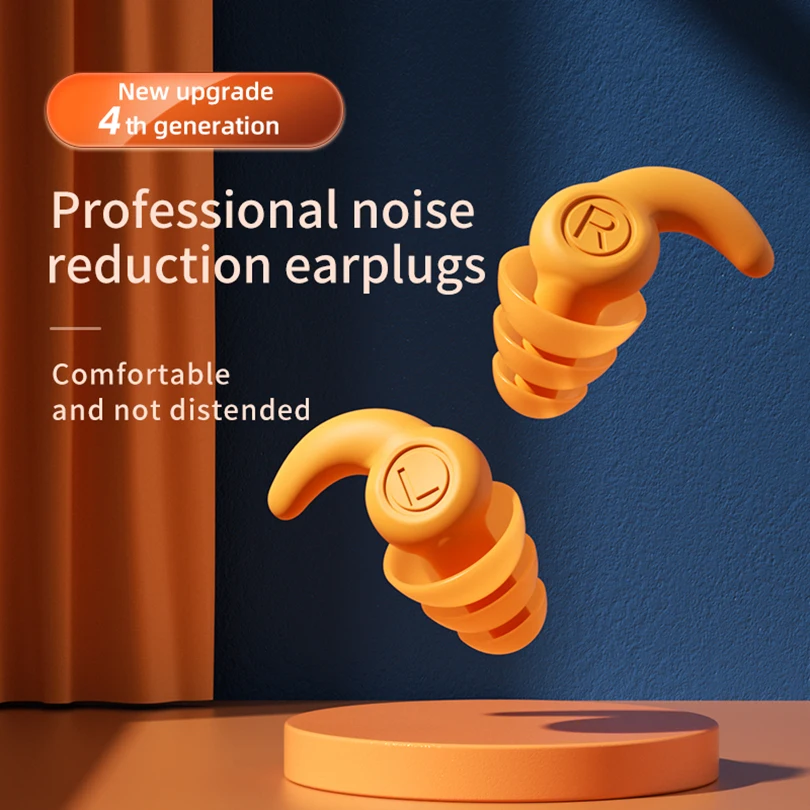1 par de tapones para los oídos, Tapones con reducción de ruido, Oido Ruido Oordopjes, orejeras de silicona suave, Tapones Para Dormir, tapones para los oídos Para dormir