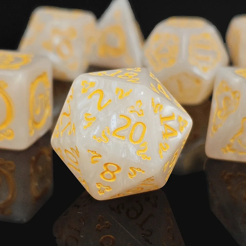 7 ชิ้น DND ลูกเต๋า 7 ชิ้น/เซ็ตลายมังกรลูกเต๋าหลายเหลี่ยมเล่นบทบาท D & D TRPG เกมกระดานลูกเต๋าเป็นของขวัญความบันเทิงอุปกรณ์เสริม