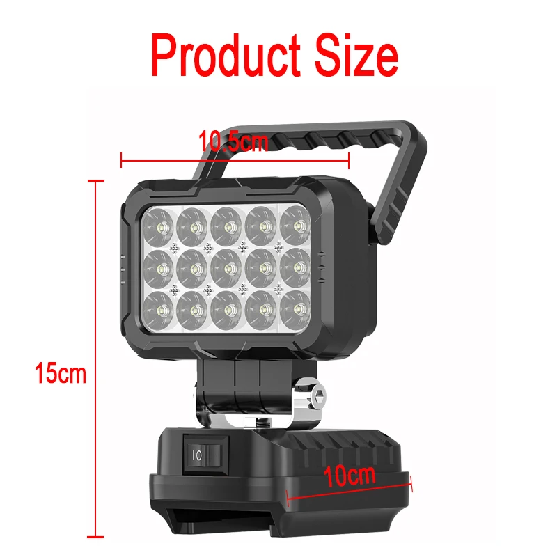 15 Beads LED Working Light for Makita 18V Li-ion Battery LED Working Lamp Light Flashlight Torch Spotlight Emergency Tool Light