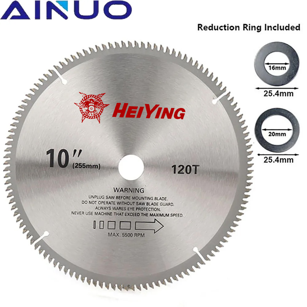 10 Inch Lưỡi Cưa Tròn Cưa Gỗ Đĩa Cắt Gỗ Cắt Nhôm Với 16/20Mm Vòng Nhẫn