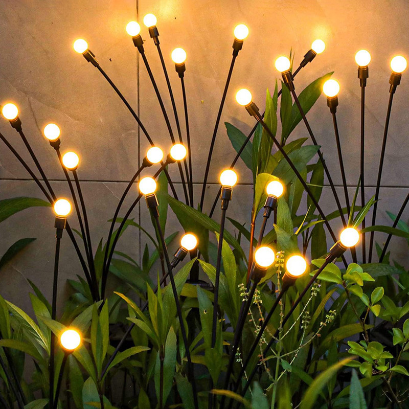 Lumières solaires lucioles 6/8/10l, imperméables, décoration extérieure de jardin, lumières de paysage, lumières de pelouse adaptées à la décoration Festive