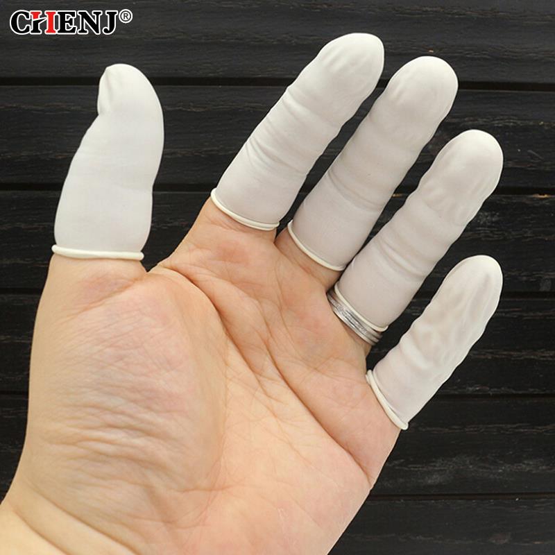 20 Chiếc Dùng Một Lần Chống Tĩnh Điện Cao Su Cao Su Ngón Tay Nôi Cũi Lông Mày Nối Dài Găng Tay Thiết Thực Tắt Cây Nối Mi Công Cụ Phụ Kiện
