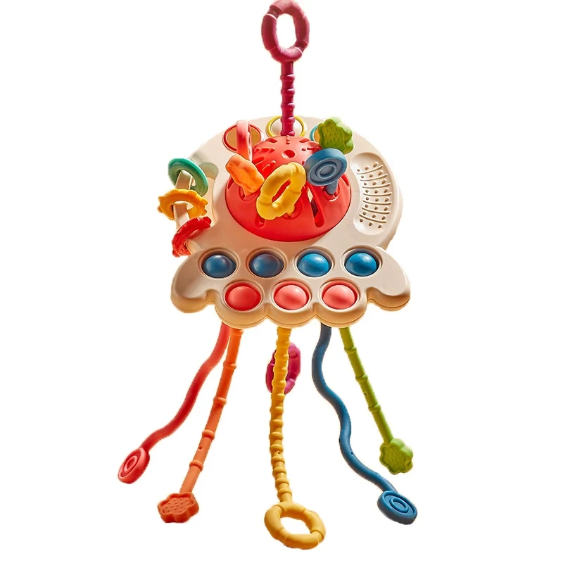 ที่มีสีสัน Soft Rattles ของเล่นมือจับหลุมลูกเด็กแรกเกิดเปลรถเข็นเด็ก Handbell ของเล่นเพื่อการศึกษาเด็กทารก Xmas ของขวัญ