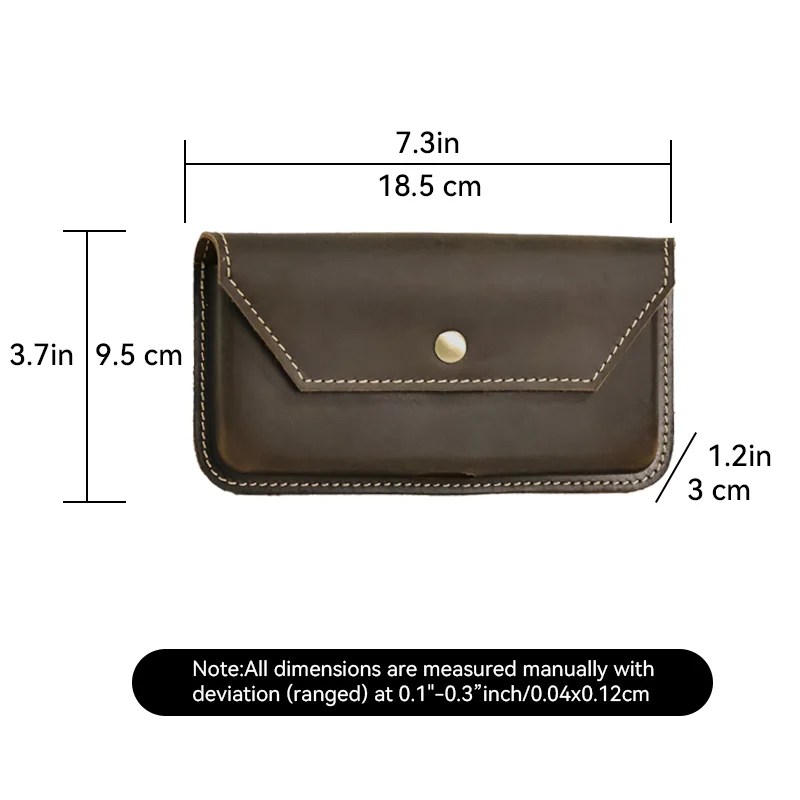 1pcmen's Top Layer Rindsleder Handy Hüft tasche, Echt leder Freizeit Brieftasche, multifunktion ale Herren Hänge tasche