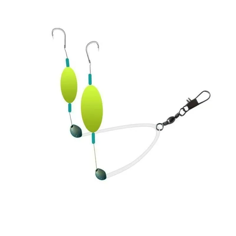 1pc 2 Hooks Fishing Hair Rigs Hook Iseni hook barb Carp Fishing Hook Ready-to-Use Size3#-13# Carp Rigs Fishing Lure