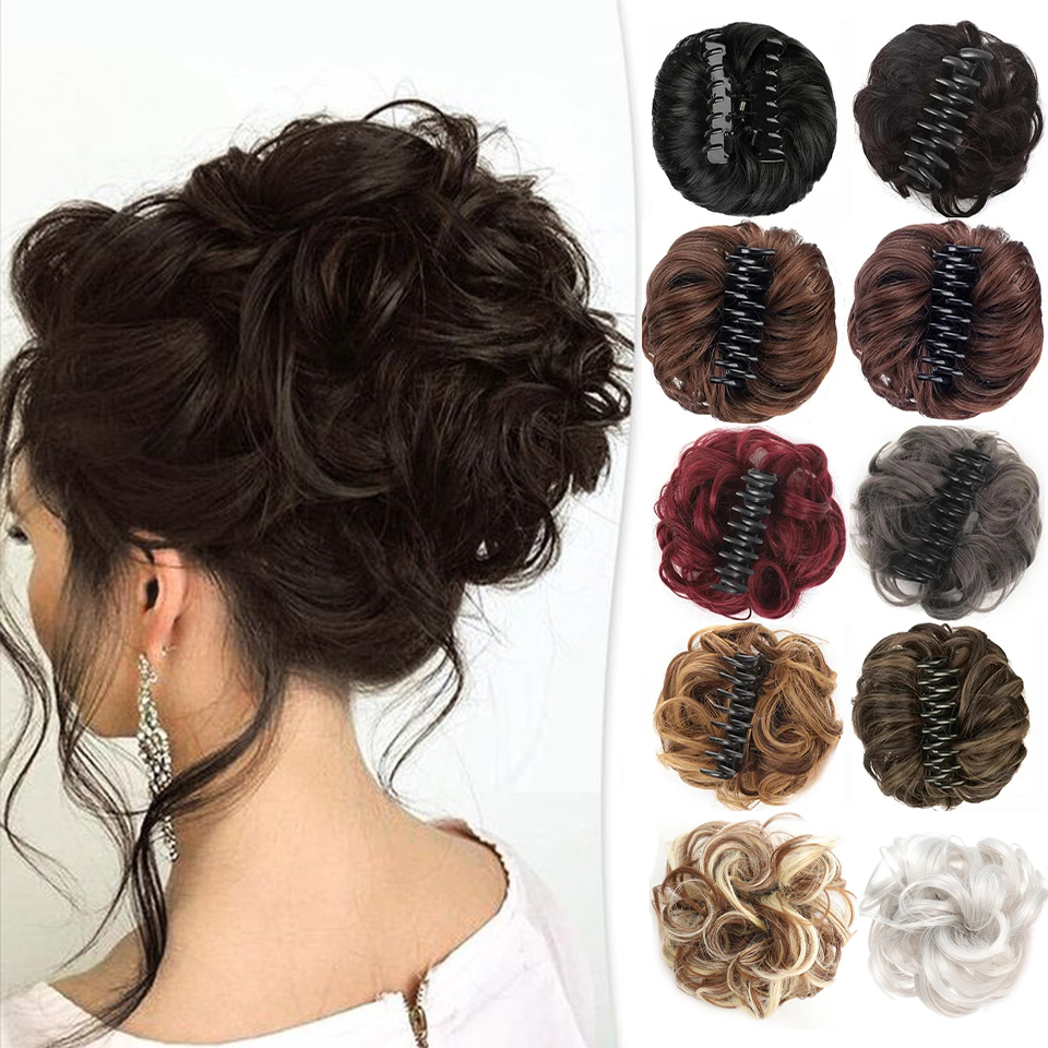 EAST синтетический шиньон, грязная булочка, зажим для волос, волнистые вьющиеся волосы, пучок, наращивание хвоста, резинка для волос, шиньоны для женщин