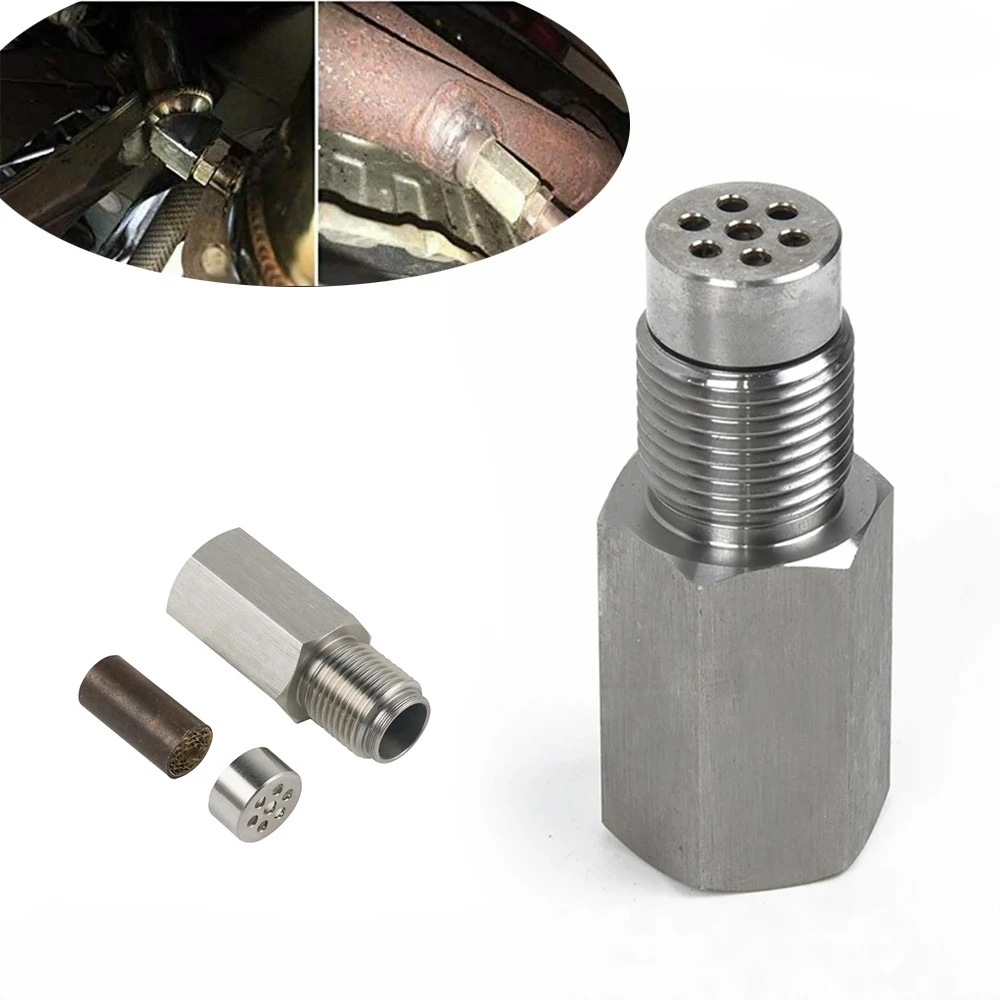 1 pçs adaptador de sensor de oxigênio carro verificação luz do motor fix malha catalítica oxigênio o2 sensor espaçador adaptador mini conversor catalítico