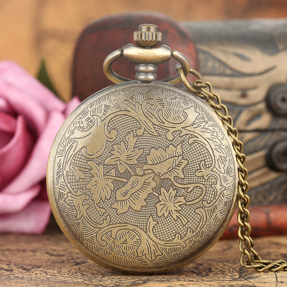 Rỗng Cung Hoàng Đạo Mười Hai Chòm Sao Vintage Đồng Vòng Cổ Đồng Hồ Quà Tặng Sinh Nhật Cho Nam Nữ Số La Mã Bỏ Túi