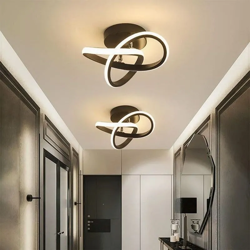 ไฟเพดานทางเดินแถบไฟ LED โคมไฟห้องนั่งเล่นเรียบง่ายที่ทันสมัยสำหรับระเบียงบันไดทางเข้าติดตั้งในการตกแต่งบ้านไฟ LED Luster