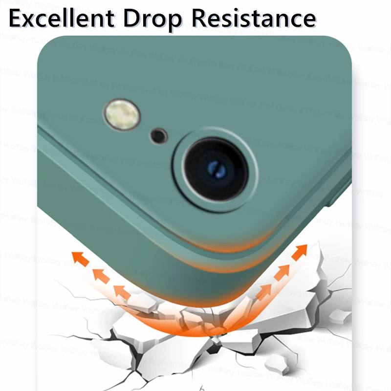 Para iPhone 8 funda para iPhone SE 2022 2020 7 8 funda de lujo a prueba de golpes suave TPU silicona líquida funda trasera de teléfono para iPhone 8