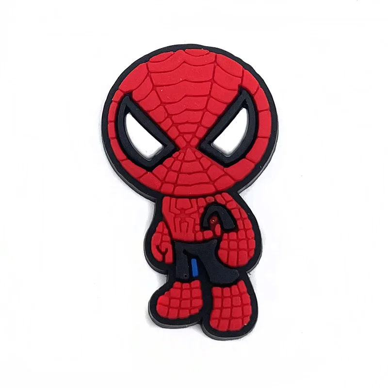 MINISO-Disney Spider Man Série Sapato, DIY Sapato Fivela Acessórios, PVC Sapato Decorações, Presentes de Natal para Crianças Festa