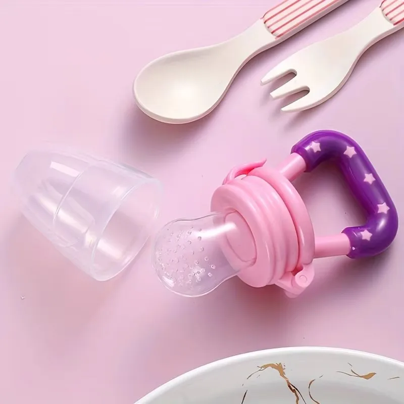 3-delige baby-fruit- en groentebijtring Voedingssupplement Bite Le Silicone Babyvoeding Servies