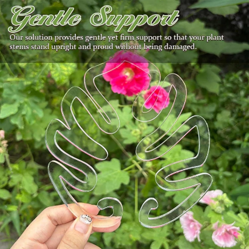Turtle Shell Bamboo Clamp Reusable Clear Plastic Plant Stem Support Holder for Indoor and Outdoor Plants for Flower Lovers Tool