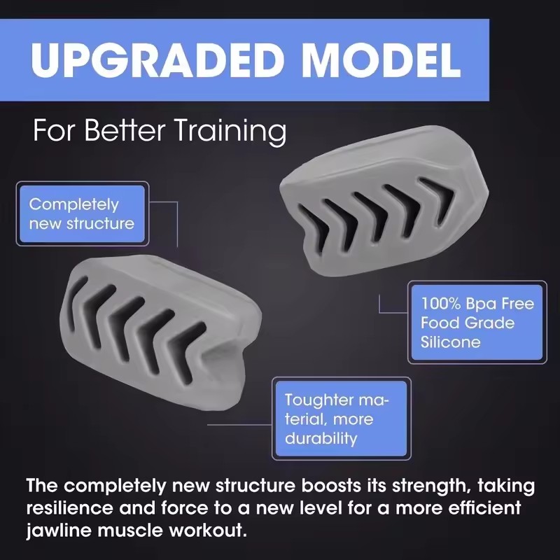 1/2pcs 40/50/60LBS Silicone Jaw Exerciser Ball Detachable Jaw Trainer Face Facial Muscle Trainer Jaw Chew Ball Training