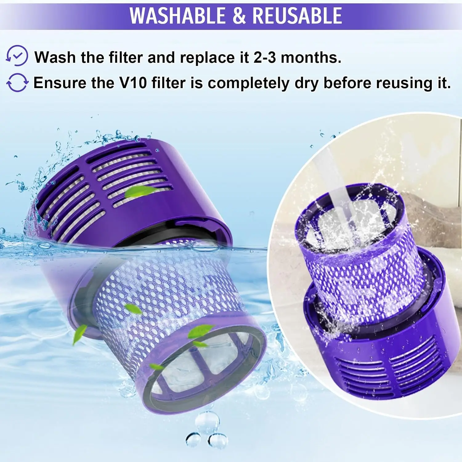 For Dyson V10 SV12 Filter Hepa Accessories Robot vacuum cleaner washable filter Replacement cleaning Spare Parts