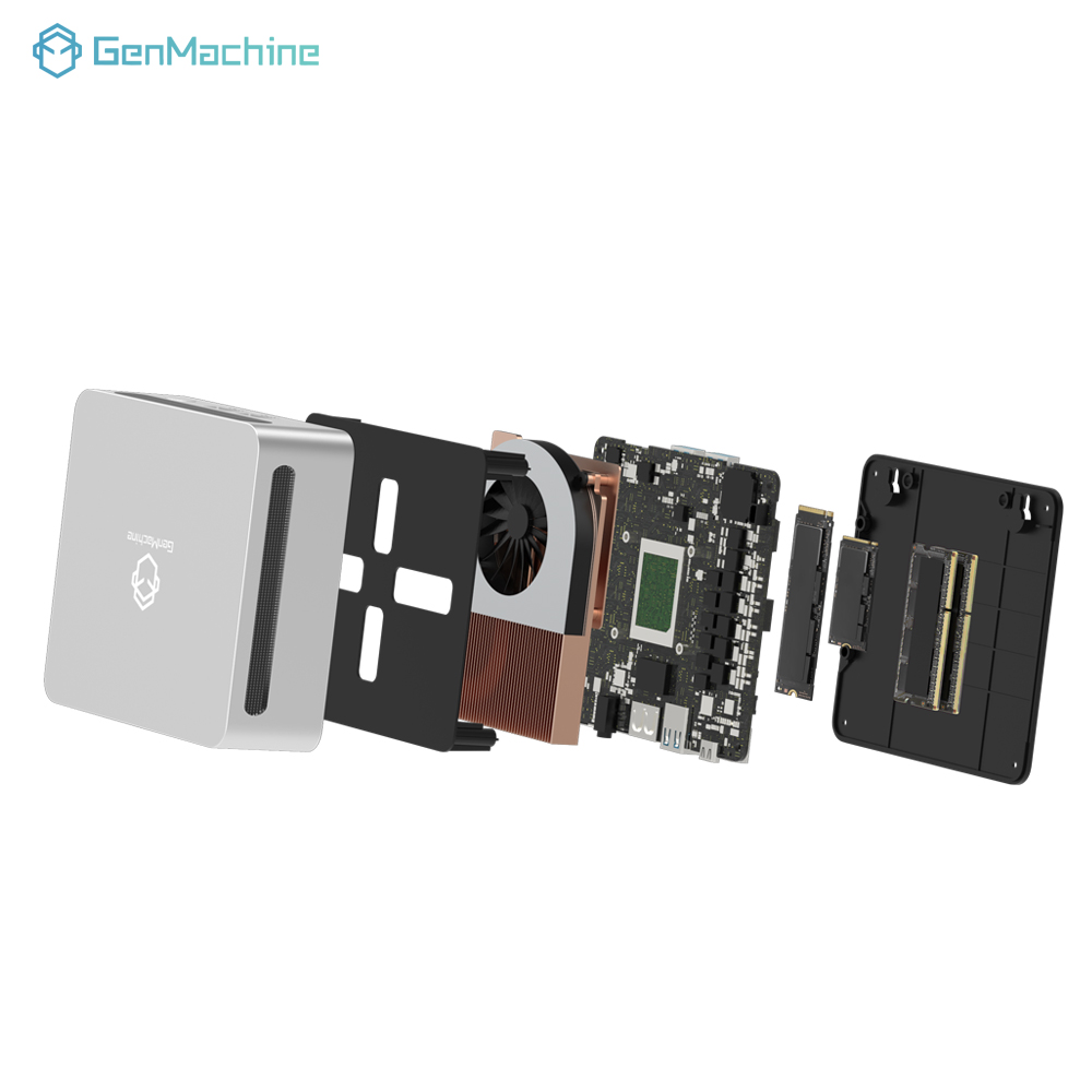 GenMachine Ryzen Ren6000 Pro 6800H 6800U 7840U 7840U ES MINI PC Windows 11 3.2Ghz LPDDR5 6400Mhz M.2 WIFI6 BT5.2 Diy Gaming