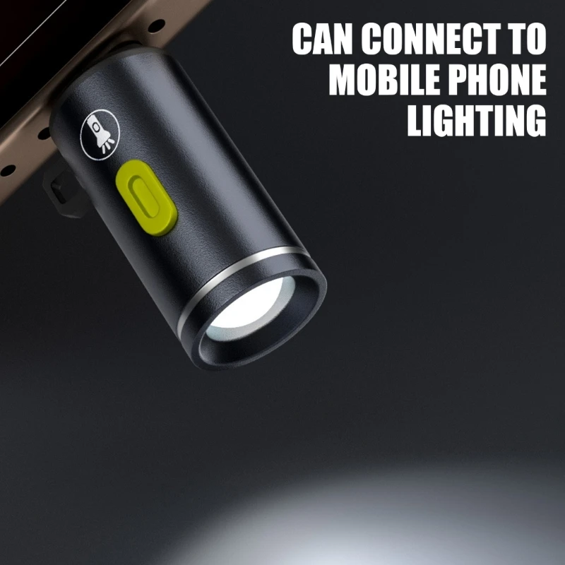Mini High Brightness LED Flashlight Powered By Type C Connectors Small LED Light Torches For On Travel Use Flashlight