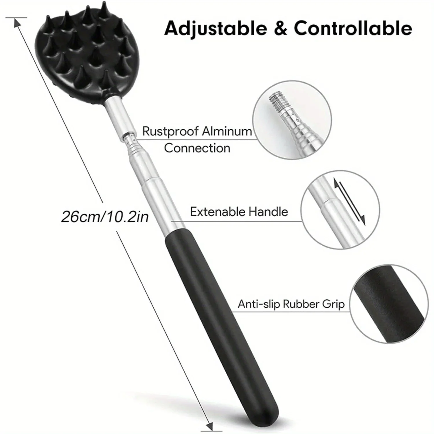 3Pcs/Set Back Scratcher Telescopic Scratching Back Scratcher Massager Kit Scraper Extendable Telescoping Itch Massage Relaxation