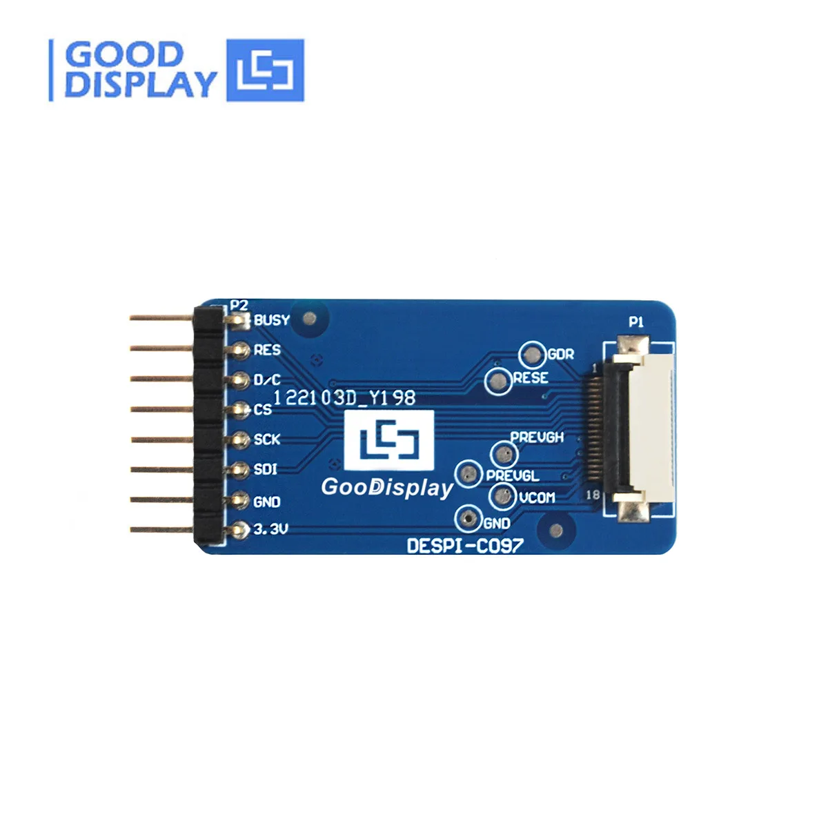 Ultra compacto 0,97 polegadas Mini Epaper 184x88 pixels SPI Small E Ink display, GDEM0097T61 com placa adaptadora de conexão Epaper HAT