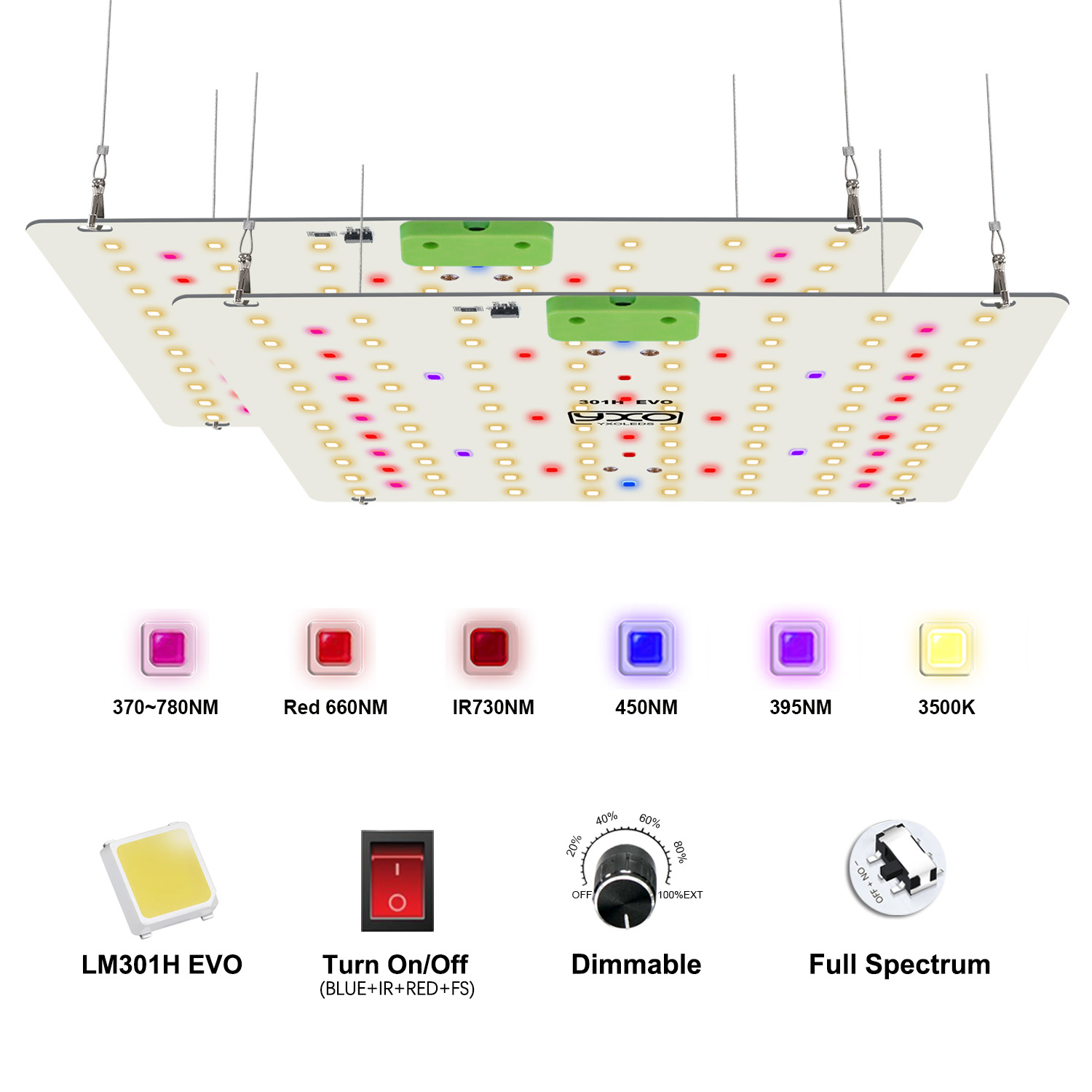 LED-Wachstumslicht, volles Spektrum, 85–265 V, 130 W, 180 W, dimmbar, LM301H, EVO, Phytolampe für Hydrokulturpflanzen, Zelt, Gewächshaus, Gemüse, Blume