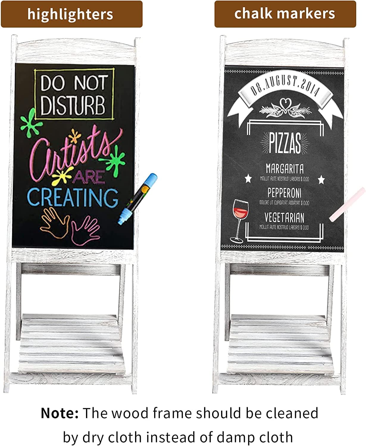 Quadro autônomo vintage com prateleira de exibição, Cavalete Chalkboard Sign, Comprar Message Board