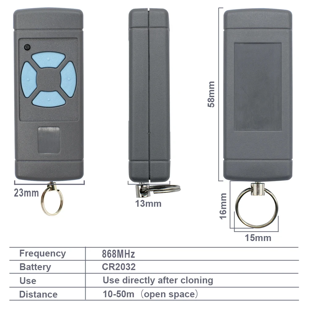 HORMANN Garage Gate Remote Control HORMANN HSM2 HSM4 868 MHZ trasmettitore portatile 868.35mhz HS1,HS2,HS4 ,HSE2,HSE4,HSZ1,HSZ2,HSP4,HSP4-c,HSD2-A,HSD2-c