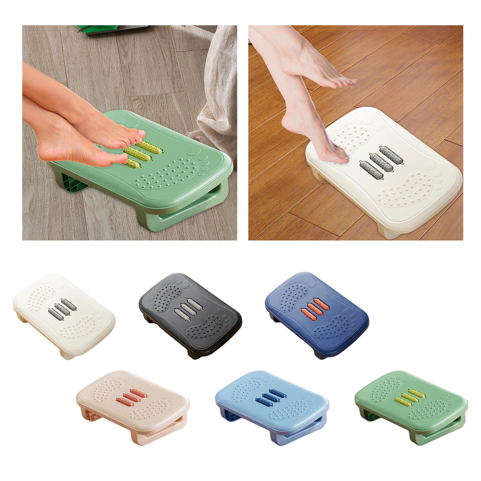 Foot Stool with Massage Rollers Leg Rest Foot Support Foot Rest Under Desk for Car Office Women Men Living Room Computer Desk