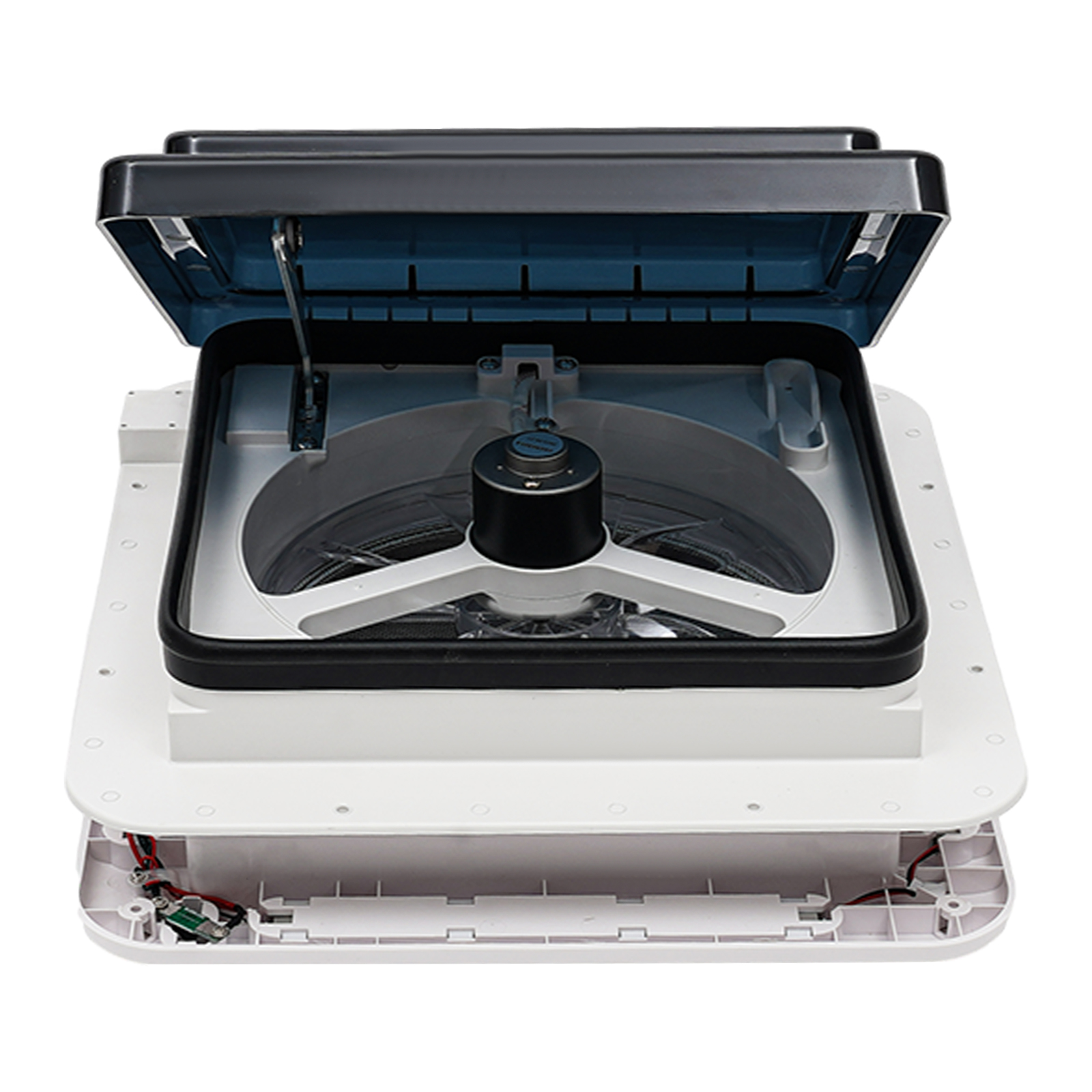 12V Caravan Ventilatie Dakraam RV Fan Vent Camper Afzuigventilator Douche Dak 280x280mm met LED Licht