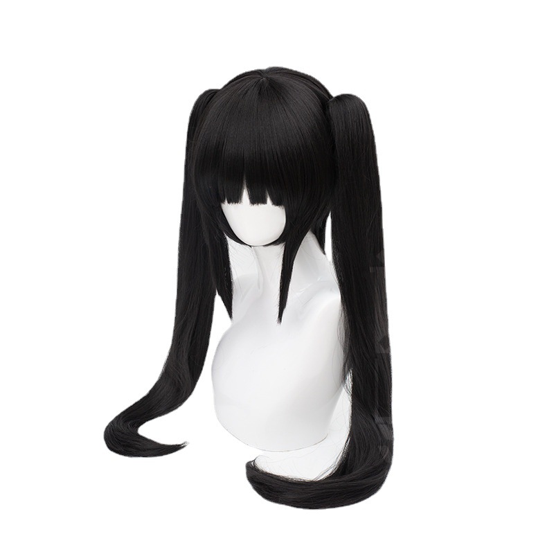 コスプレ用ウィッグ,アニメアキバメイドウォーユメチ,人工毛,耐熱性,ハロウィーンパーティー用,65〜70cm